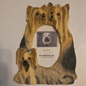 Yorkshire Terrier Picture Frame - Brown and Black